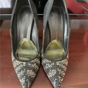 Giuseppe Zanotti Black Studded Heels